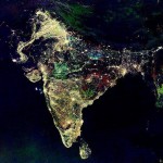 india during diwali satellite image