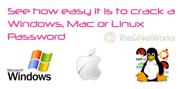 See how easy it is to crack the login password on Windows, Mac or even Linux